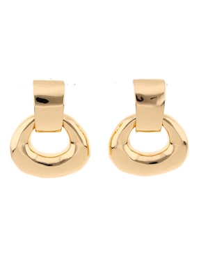 Aretes largos Map con acabado brillante