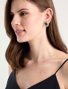 Aretes cortos circulares Map con acabado liso