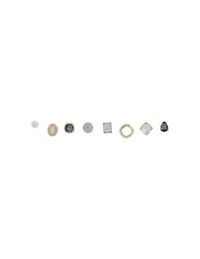Set de aretes Map con acabado brillante