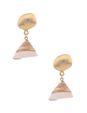 Aretes largos Map con acabado brillante
