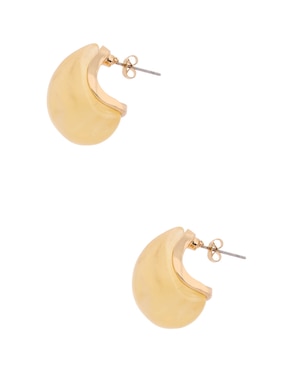 Aretes cortos Map con acabado liso