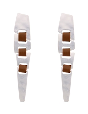 Aretes largos Map con acabado mate