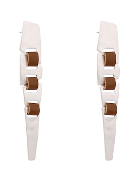 Aretes largos Map con acabado mate