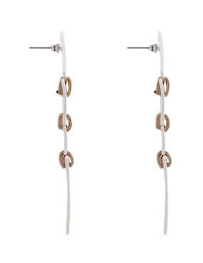 Aretes largos Map con acabado mate