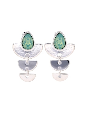 Aretes cortos Map con acabado liso