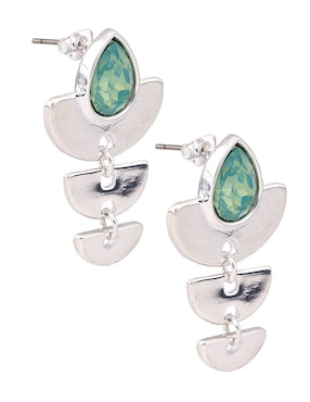 Aretes cortos Map con acabado liso
