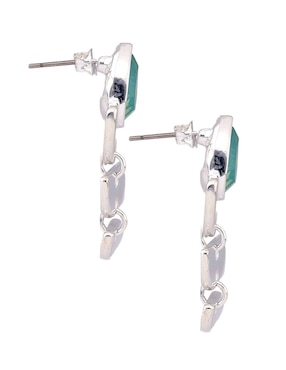 Aretes cortos Map con acabado liso