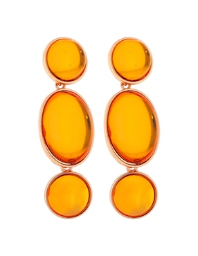 Aretes largos Map con acabado liso