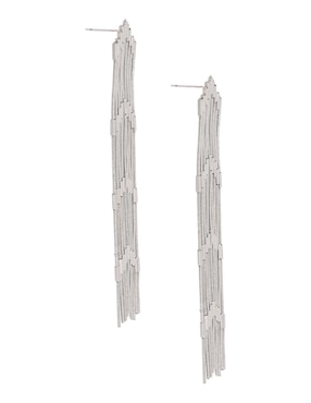 Aretes largos Map con acabado brillante