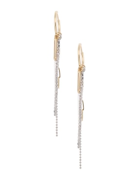 Aretes largos Map con acabado brillante