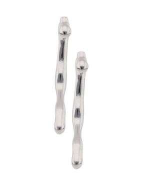 Aretes largos Map con acabado brillante