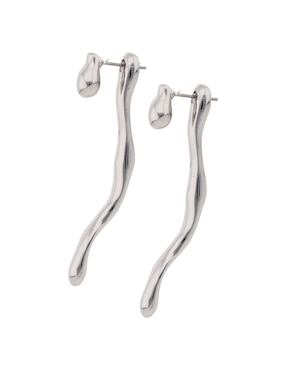 Aretes largos Map con acabado brillante