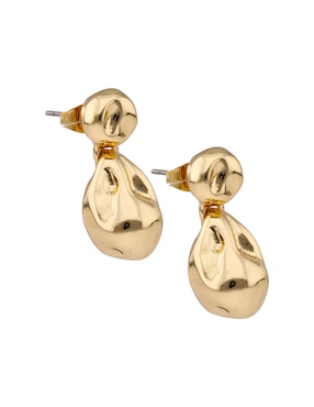 Aretes cortos Map con acabado brillante