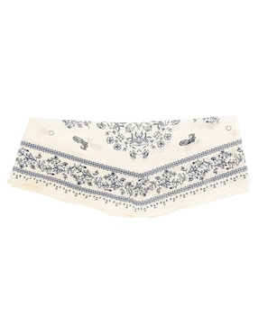 Mascada Map estampado floral de algodón para mujer