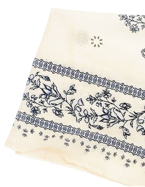 Mascada Map estampado floral de algodón para mujer