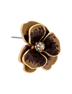 Aretes de flor Lieb con acabado brillante