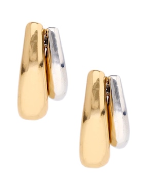 Aretes de aro circular Lieb con acabado brillante