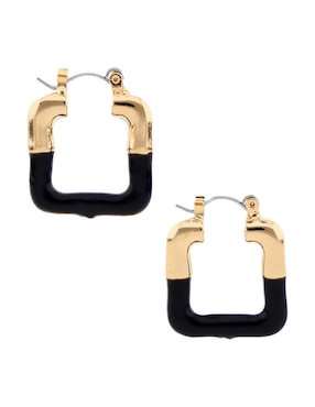 Aretes cortos cuadrados Lieb con acabado liso