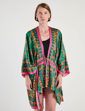 Salida de playa kimono Lien con amarre para mujer