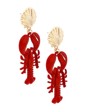 Aretes largos de langosta That's it con acabado brillante