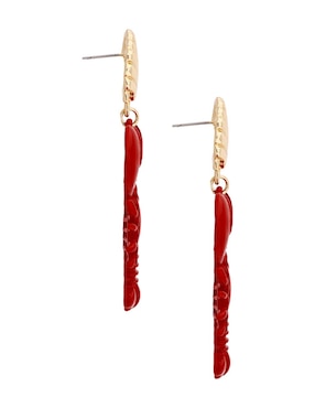 Aretes largos de langosta That's it con acabado brillante