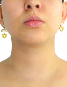 Aretes largos Nuvi Colección Tendencias de acero inoxidable con acabado brillante