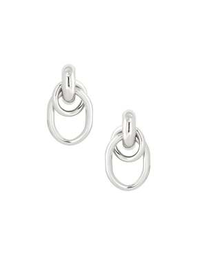Aretes largos ovalados Map con acabado lustre