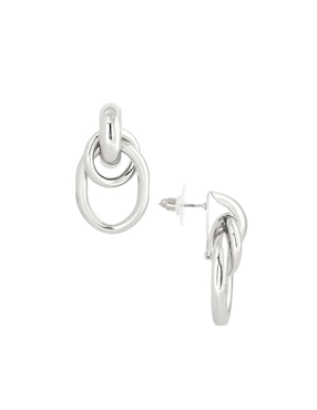 Aretes largos ovalados Map con acabado lustre