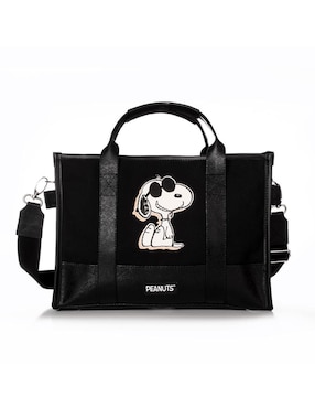 Bolsa crossbody Peanuts Black Varnish Snoopy para mujer