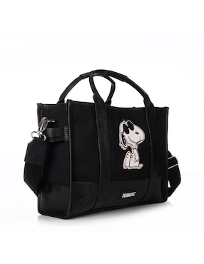 Bolsa crossbody Peanuts Black Varnish Snoopy para mujer