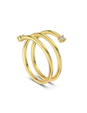 Anillo Yoiko Elisea de plata P 925 zirconia con acabado baño de oro