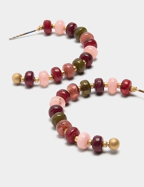 Aretes de aro Parfois Chromatic Grace con acabado esmaltado
