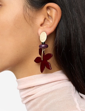 Aretes largos de flor Parfois Chromatic Grace