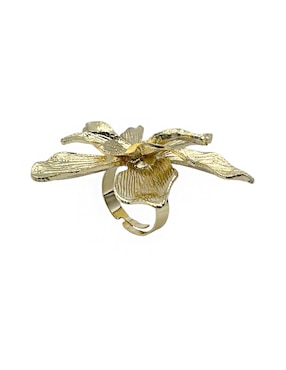 Anillo de flor Map martillado