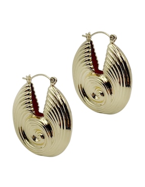 Aretes huggies de caracol Map con acabado brillante