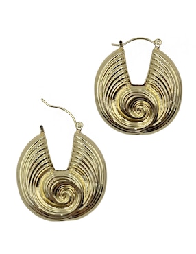 Aretes huggies de caracol Map con acabado brillante