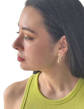 Aretes largos de moño Map
