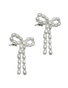 Aretes largos de moño Map