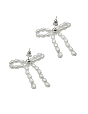 Aretes largos de moño Map