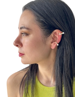 Aretes ear cuff Map con acabado pulido