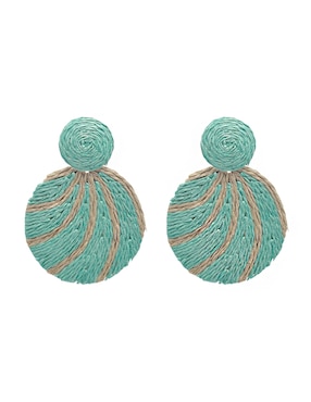 Aretes largos Map con acabado texturizado