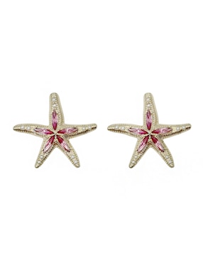 Aretes largos de estrella Map con acabado brillante