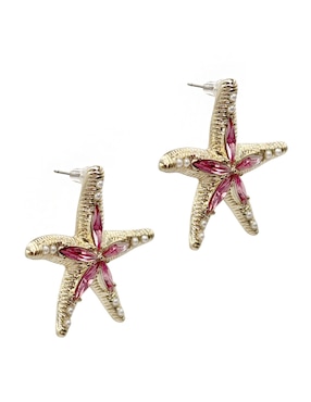 Aretes largos de estrella Map con acabado brillante