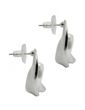 Aretes cortos Map con acabado liso