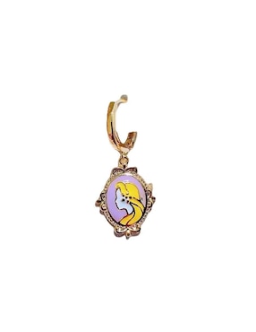 Set de aretes Rapunzel Nira de oro laminado 9 k con acabado pulido