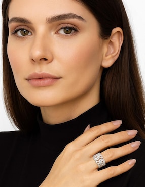 Anillo Casa Michel Joyeria 14 k de oro amarillo circonita pulido