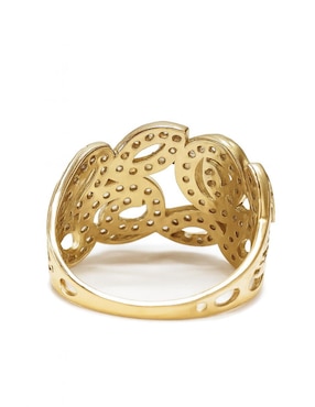 Anillo Casa Michel Joyeria 14 k de oro amarillo circonita pulido