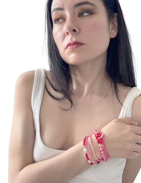 Set de brazalete map de acrilico acabado liso