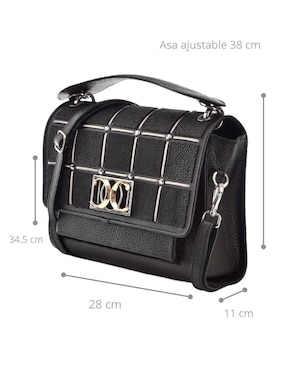 Bolsa clutch Cuadra de piel para mujer