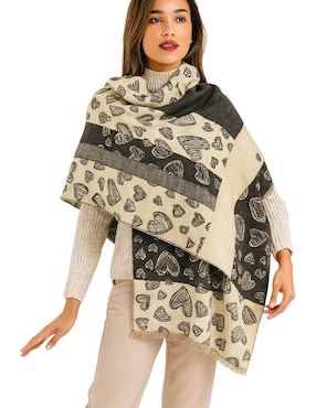 Bufanda Twist Side estampado geométrico